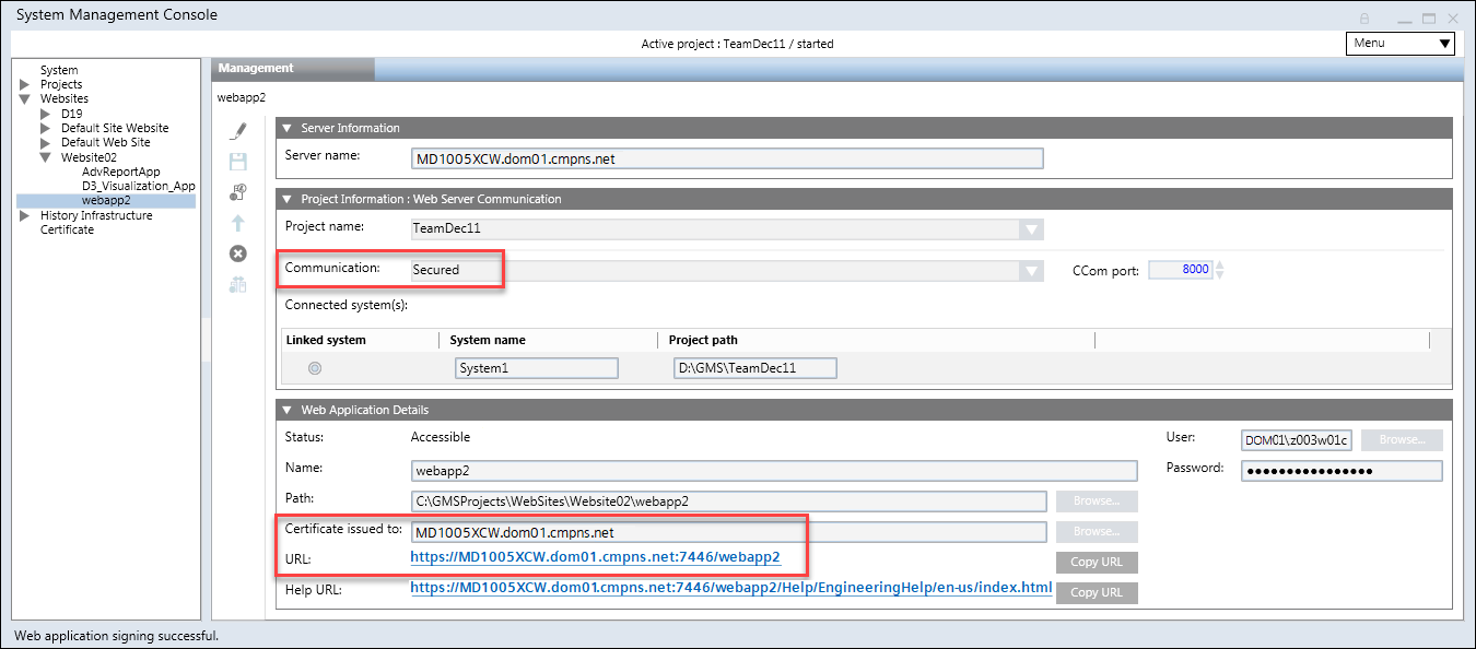 Web Application Configuration on the Local Web Server (IIS)