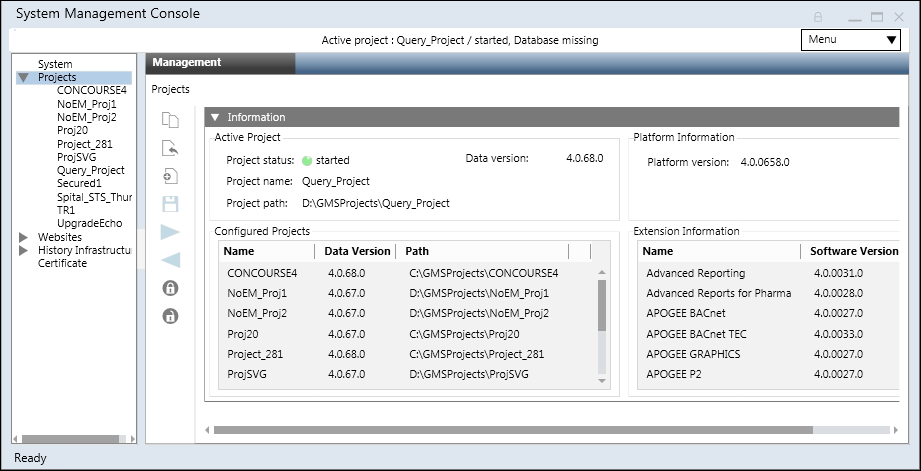 Management Tab on Server Installation