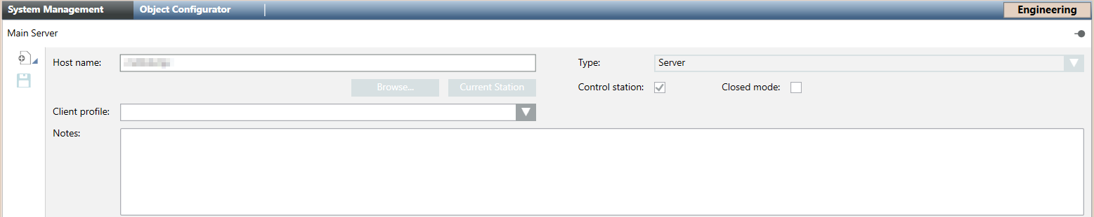 Stations: Main Server Settings